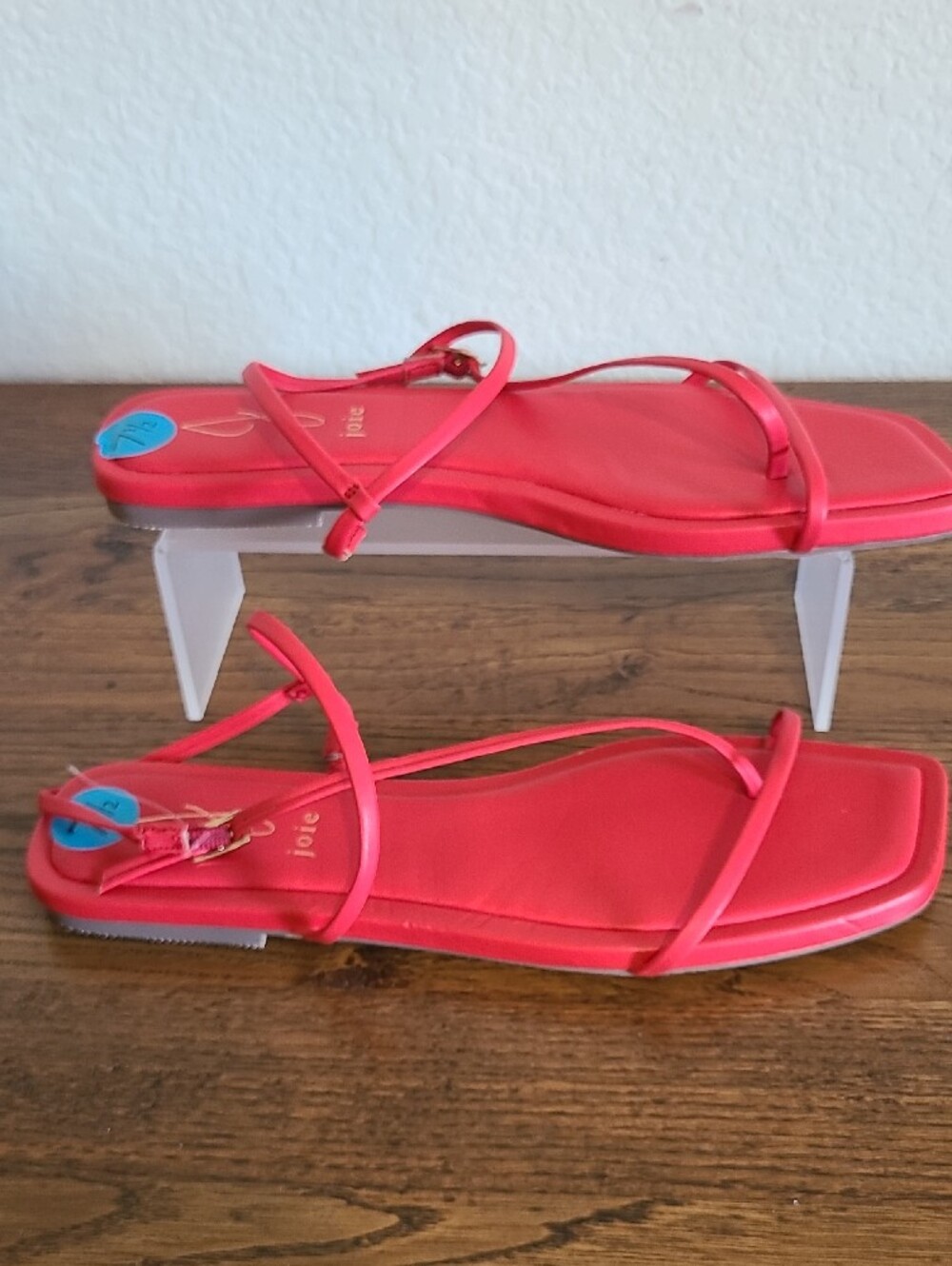 Joie Pink Strappy Square-Toe Sandals - Picture 3 of 6